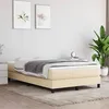 Image de Sommier À Lattes De Lit Avec Matelas Crème 120x200 Cm Tissu Vidaxl