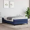 Image de Sommier À Lattes De Lit Avec Matelas Bleu 120x200 Cm Tissu Vidaxl