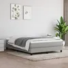 Image de Sommier À Lattes De Lit Avec Matelas Gris Clair 140x190cm Tissu Vidaxl