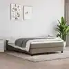 Image de Sommier À Lattes De Lit Avec Matelas Taupe 140x190 Cm Tissu Vidaxl
