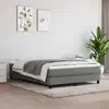 Image de Sommier À Lattes De Lit Avec Matelas Gris Foncé 160x200cm Tissu Vidaxl
