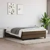 Image de Sommier À Lattes De Lit Avec Matelas Marron Foncé 160x200 Cm Vidaxl