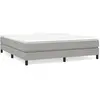 Image de Sommier À Lattes De Lit Avec Matelas Gris Clair 180x200cm Tissu Vidaxl