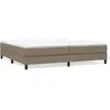 Image de Sommier À Lattes De Lit Avec Matelas Taupe 200x200 Cm Tissu Vidaxl