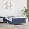 Image de Sommier À Lattes De Lit Avec Matelas Bleu 80x200 Cm Tissu Vidaxl