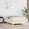 Image de Sommier À Lattes De Lit Et Matelas Crème 90x190 Cm Tissu Vidaxl