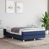 Image de Sommier À Lattes De Lit Avec Matelas Bleu 120x200 Cm Tissu Vidaxl