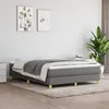 Image de Sommier À Lattes De Lit Avec Matelas Gris Foncé 140x190cm Tissu Vidaxl