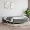 Image de Sommier À Lattes De Lit Avec Matelas Gris Foncé 140x200cm Tissu Vidaxl