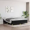 Image de Sommier À Lattes De Lit Avec Matelas Noir 180x200 Cm Tissu Vidaxl