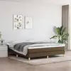 Image de Sommier À Lattes De Lit Avec Matelas Marron Foncé 180x200 Cm Vidaxl