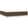 Image de Sommier À Lattes De Lit Avec Matelas Marron Foncé 200x200 Cm Vidaxl