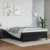 Image de Sommier À Lattes De Lit Avec Matelas Noir 140x190 Cm Similicuir Vidaxl