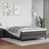 Image de vidaXL Sommier à lattes de lit avec matelas Gris 140x190 cm Similicuir 3144259