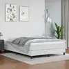 Image de Sommier À Lattes De Lit Avec Matelas Blanc 140x200cm Similicuir Vidaxl