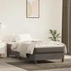 Image de Sommier À Lattes De Lit Et Matelas Gris Foncé 90x190 Cm Velours Vidaxl