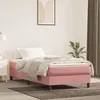 Image de Sommier À Lattes De Lit Avec Matelas Rose 90x190 Cm Velours Vidaxl
