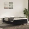 Image de Sommier À Lattes De Lit Avec Matelas Noir 120x200 Cm Velours Vidaxl