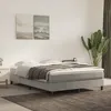 Image de Sommier À Lattes De Lit Et Matelas Gris Clair 140x200cm Velours Vidaxl