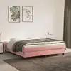 Image de Sommier À Lattes De Lit Avec Matelas Rose 160x200 Cm Velours Vidaxl