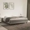 Image de Sommier À Lattes De Lit Et Matelas Gris Clair 180x200cm Velours Vidaxl