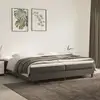 Image de Sommier À Lattes De Lit Et Matelas Gris Foncé 200x200cm Velours Vidaxl