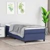 Image de vidaXL Sommier à lattes de lit avec matelas Bleu 100x200 cm Tissu 3144405