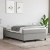 Image de Sommier À Lattes De Lit Avec Matelas Gris Clair 120x200cm Tissu Vidaxl