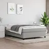 Image de Sommier À Lattes De Lit Avec Matelas Gris Clair 140x200cm Tissu Vidaxl