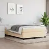 Image de Sommier À Lattes De Lit Avec Matelas Crème 140x200 Cm Tissu Vidaxl