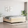 Image de Sommier À Lattes De Lit Avec Matelas Crème 160x200 Cm Tissu Vidaxl