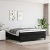 Image de Sommier À Lattes De Lit Avec Matelas Noir 180x200 Cm Tissu Vidaxl