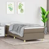 Image de Sommier À Lattes De Lit Avec Matelas Taupe 90x190 Cm Tissu Vidaxl