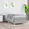 Image de Sommier À Lattes De Lit Avec Matelas Gris Clair 90x200 Cm Tissu Vidaxl