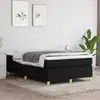 Image de Sommier À Lattes De Lit Avec Matelas Noir 120x200 Cm Tissu Vidaxl