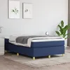 Image de Sommier À Lattes De Lit Avec Matelas Bleu 120x200 Cm Tissu Vidaxl
