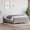 Image de Sommier À Lattes De Lit Avec Matelas Gris Clair 140x190cm Tissu Vidaxl