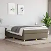 Image de Sommier À Lattes De Lit Avec Matelas Taupe 140x190 Cm Tissu Vidaxl
