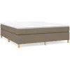Image de Sommier À Lattes De Lit Avec Matelas Taupe 160x200 Cm Tissu Vidaxl