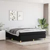 Image de Sommier À Lattes De Lit Avec Matelas Noir 180x200 Cm Tissu Vidaxl