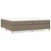 Image de Sommier À Lattes De Lit Avec Matelas Taupe 200x200 Cm Tissu Vidaxl