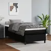 Image de Sommier À Lattes De Lit Avec Matelas Noir 90x200 Cm Similicuir Vidaxl