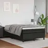 Image de Sommier À Lattes De Lit Matelas Noir 120x200 Cm Similicuir Vidaxl