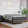 Image de Sommier À Lattes De Lit Avec Matelas Gris 120x200 Cm Similicuir Vidaxl