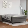 Image de Sommier À Lattes De Lit Avec Matelas Gris 140x200 Cm Similicuir Vidaxl