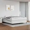 Image de Sommier À Lattes De Lit Avec Matelas Blanc 180x200cm Similicuir Vidaxl