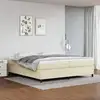 Image de Sommier À Lattes De Lit Avec Matelas Crème 200x200cm Similicuir Vidaxl