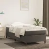 Image de Sommier À Lattes De Lit Avec Matelas Gris Foncé 100x200 Cm Vidaxl