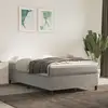 Image de Sommier À Lattes De Lit Et Matelas Gris Clair 120x200cm Velours Vidaxl