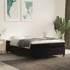 Image de Sommier À Lattes De Lit Avec Matelas Noir 140x190 Cm Velours Vidaxl